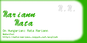 mariann mata business card